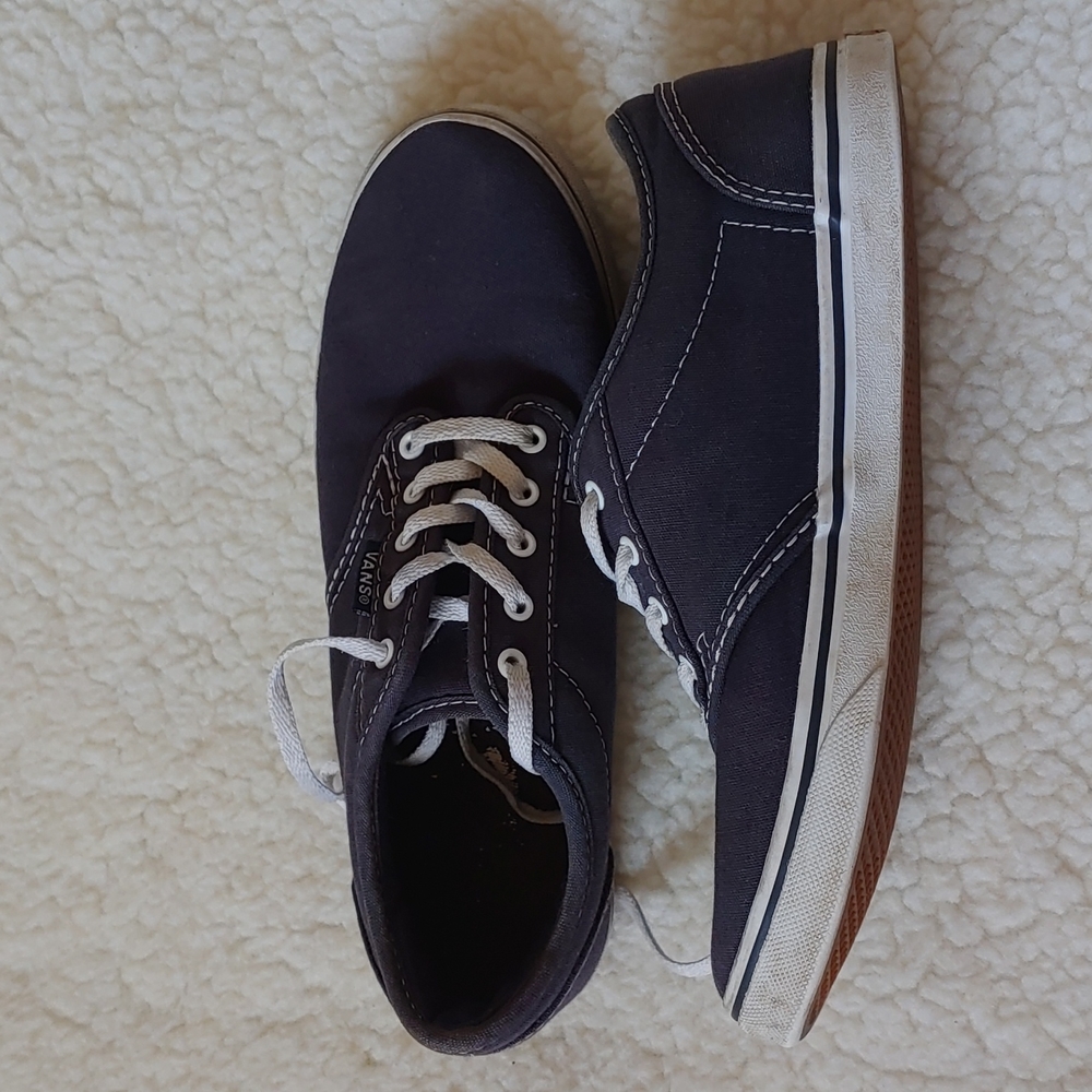 Vans Womens Gray Canvas Low Top Oxford Style Shoes,  Size 6 - Picture 8 of 12